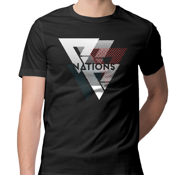 Nations Halftone Tee - Black - We Are Nations