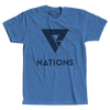 Nations Big Logo Tee - Marina Blue - We Are Nations