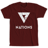 Nations Big Logo Tee - Crimson - We Are Nations