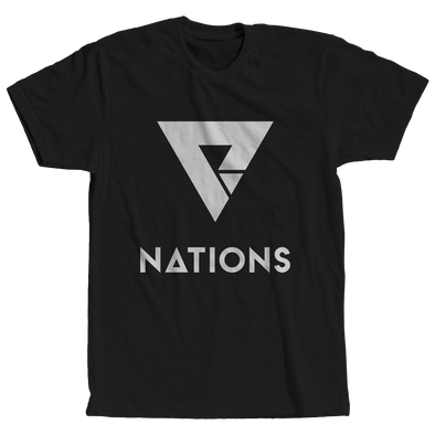 Nations Big Logo Tee - Black - We Are Nations