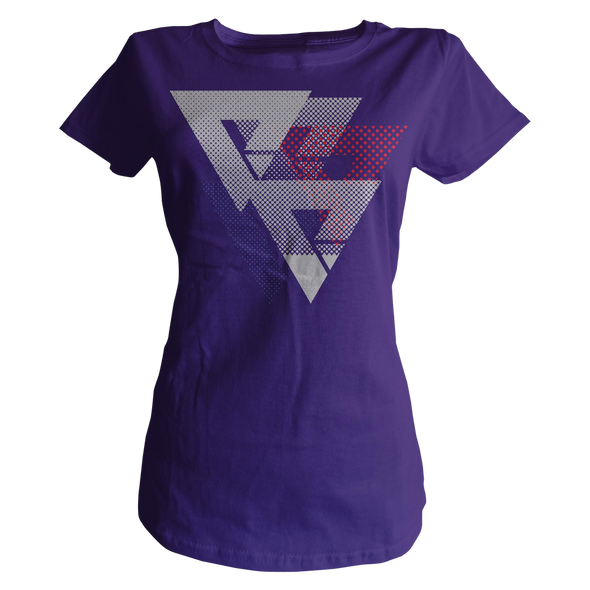 Nations Halftone Womens Tee - Purple - We Are Nations